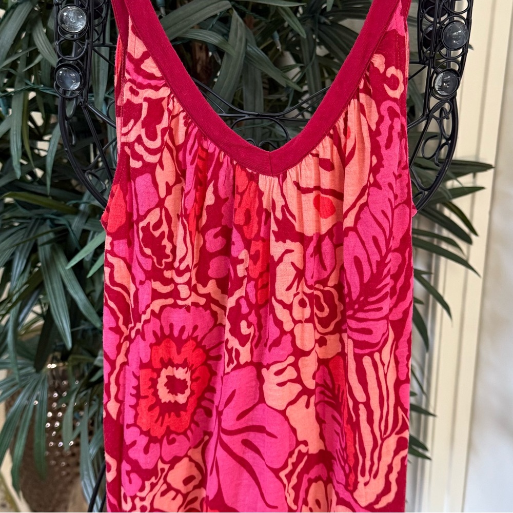 Free People Pink Floral Tank Top. - Picture 6 of 6